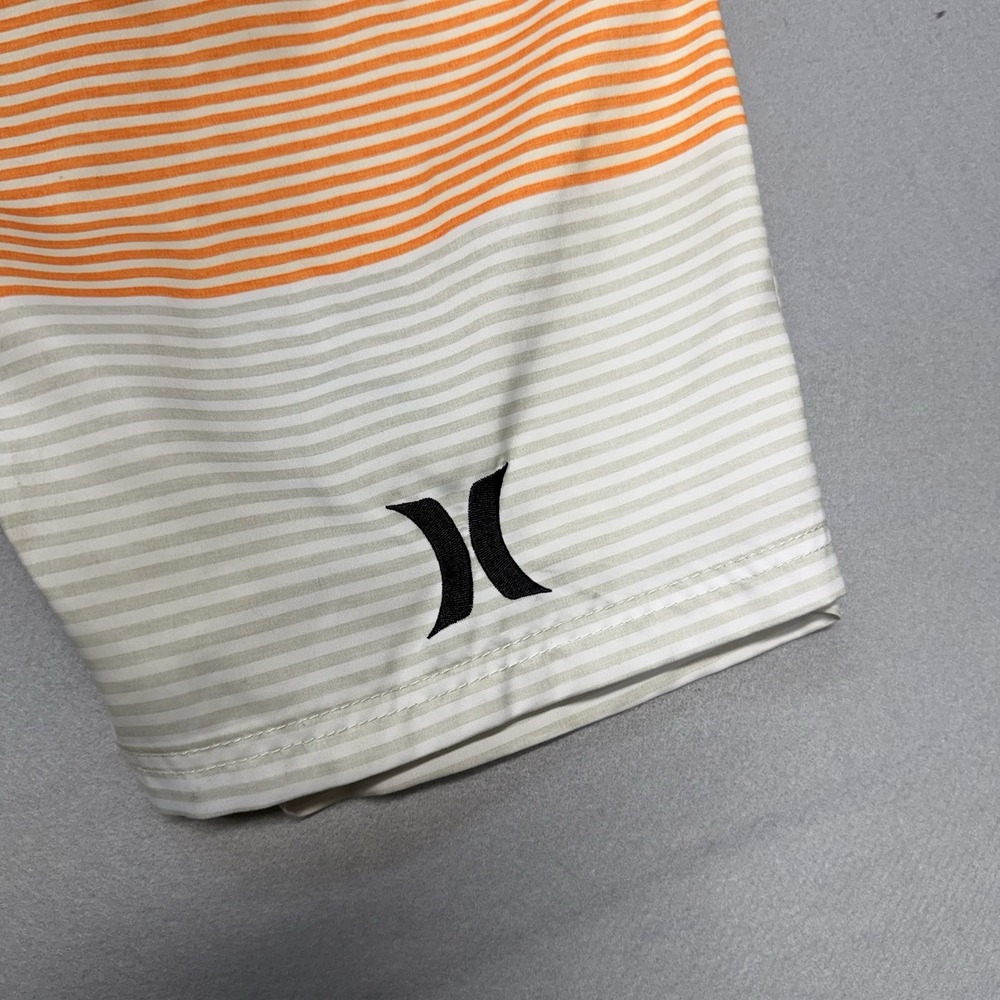 Hurley Phantom Board Shorts Mens 34 Blue Orange Striped Surf Swim‎ Trunks Beach - Picture 12 of 17